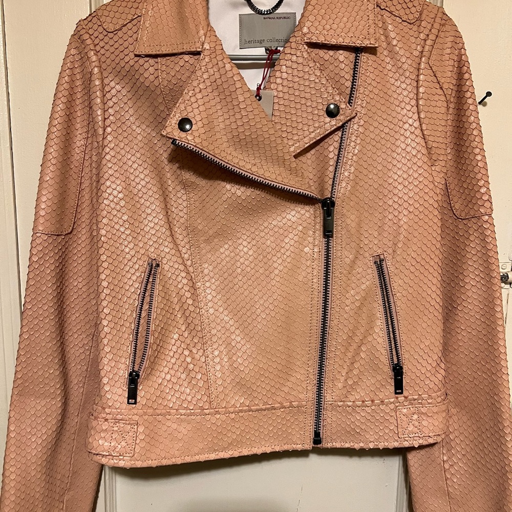 Leather moto jacket